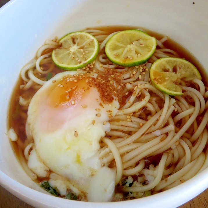 すだち香る★じんわり生姜の温玉にゅうめん